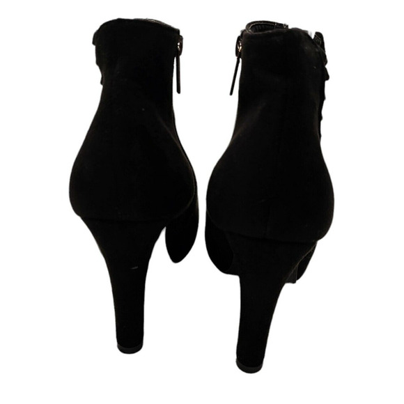 Lane Bryant Boots Womens 10W 10 Faux Suede Ankle Booties Zips Work - Picture 6 of 9